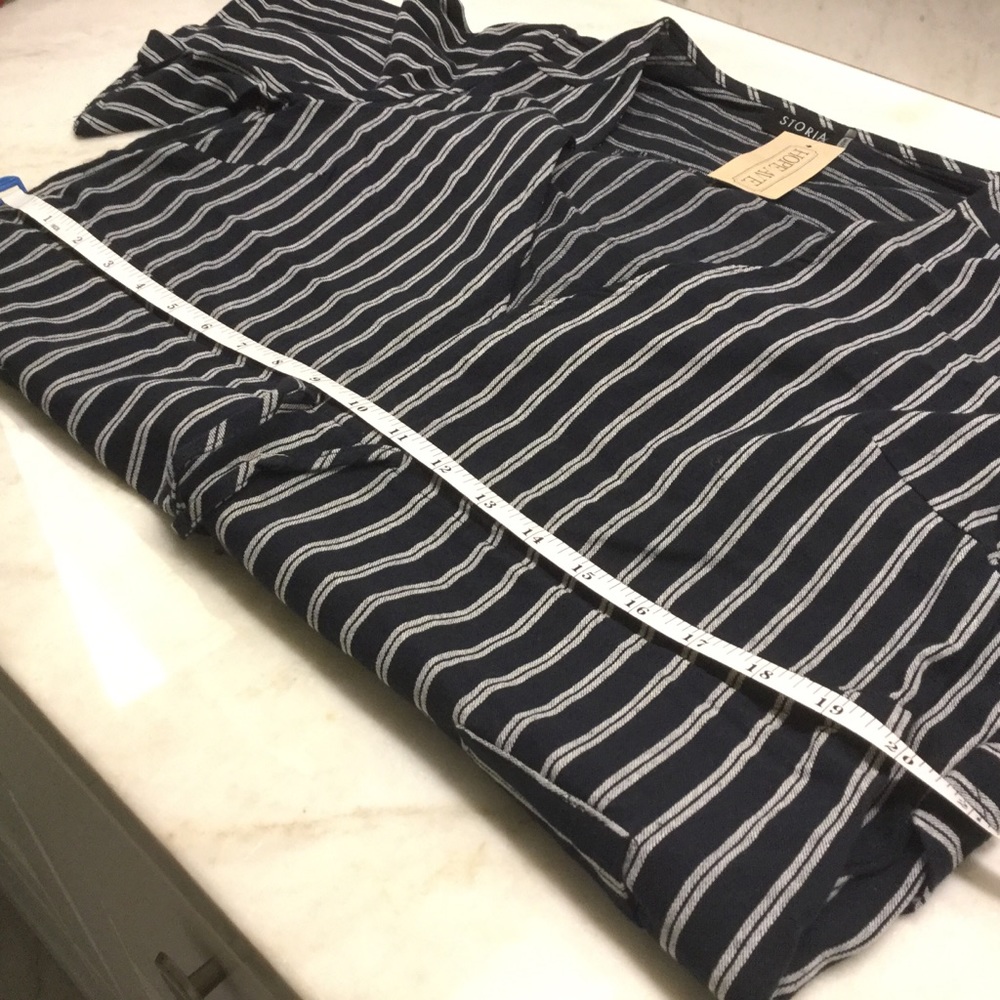NWT Navy Striped Mini Dress - Picture 4 of 4